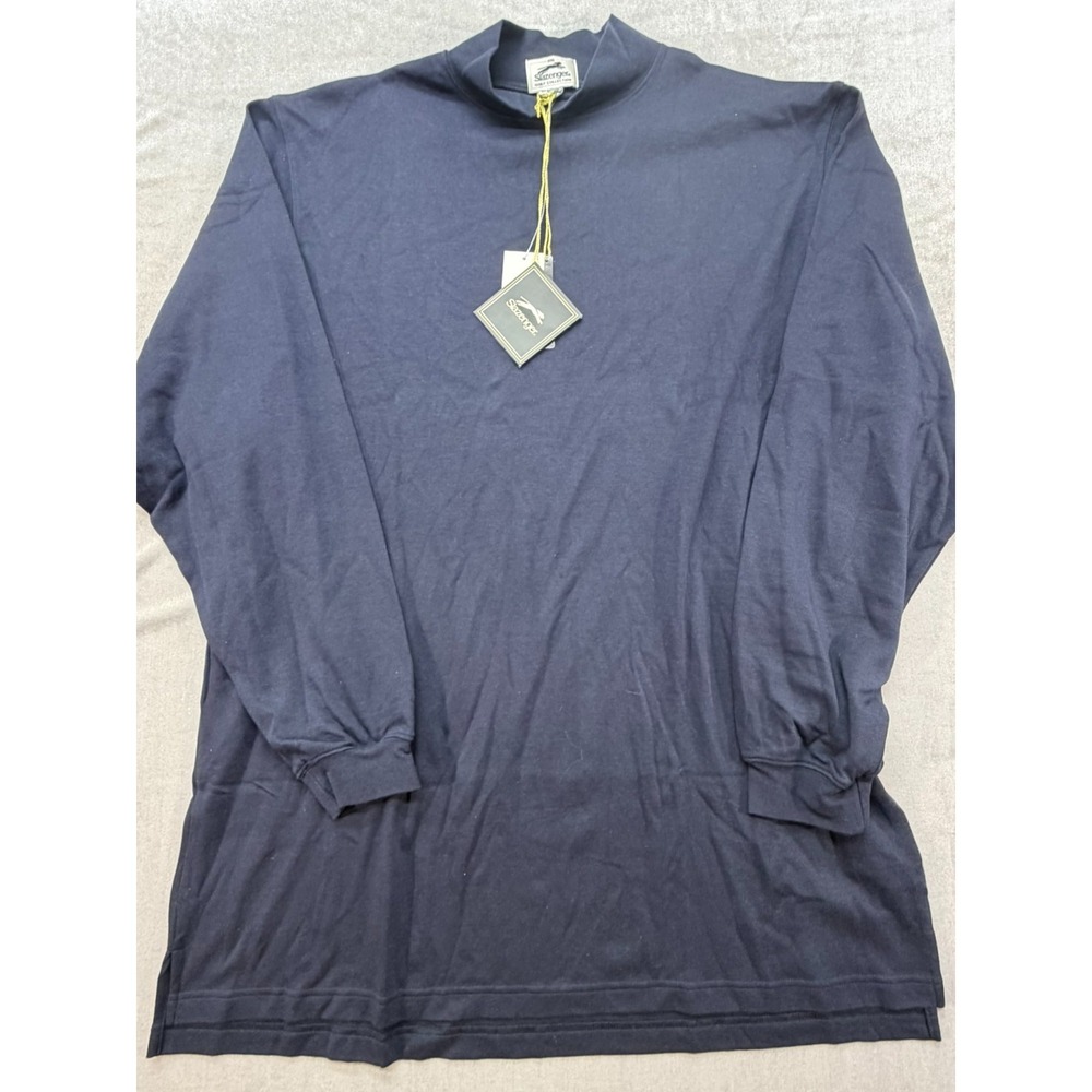 NWT Slazenger Long Sleeve Golf‎ Shirt Golfing Blue Size XXL Turtleneck